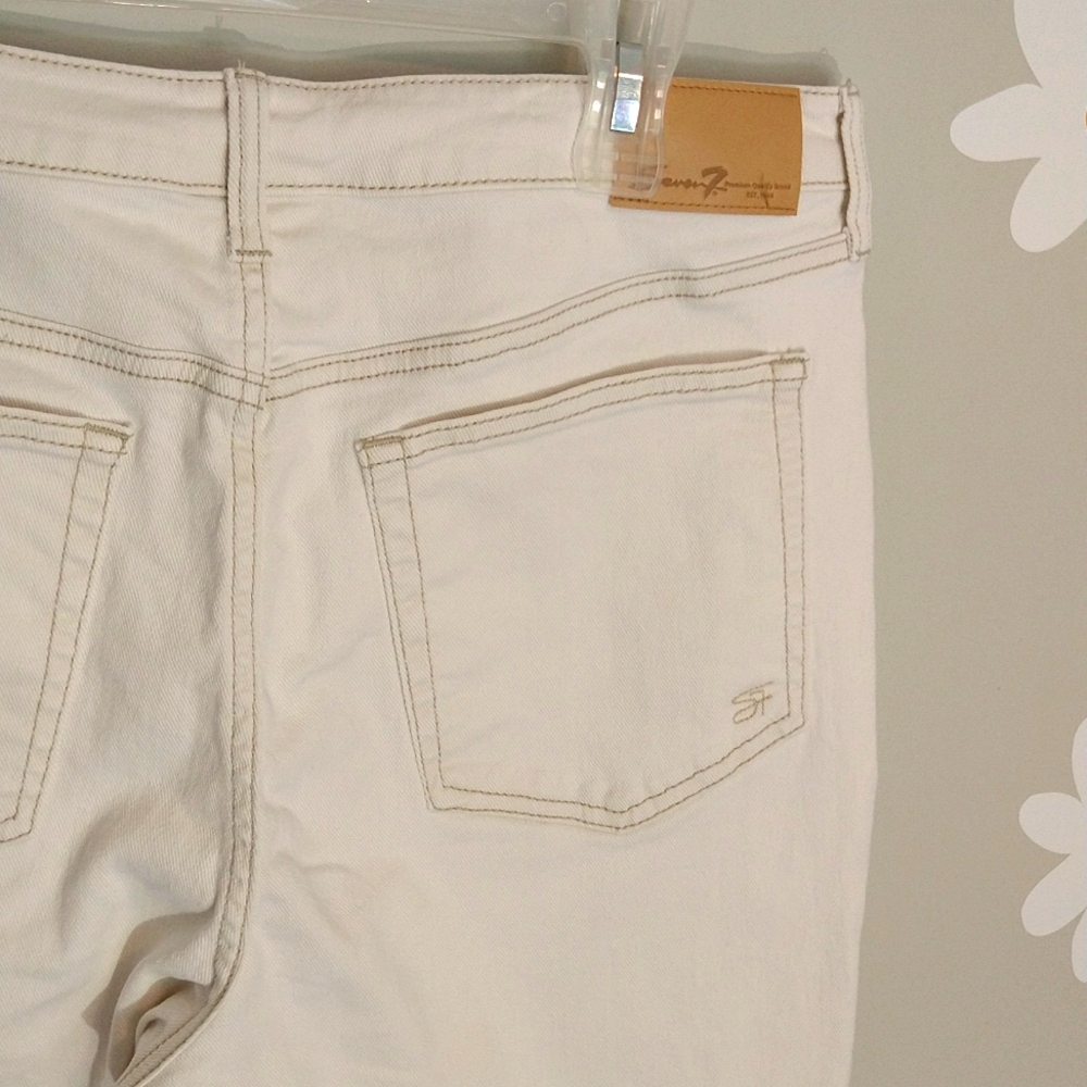 Seven7 Slim Straight Jeans In Bone - Picture 9 of 14
